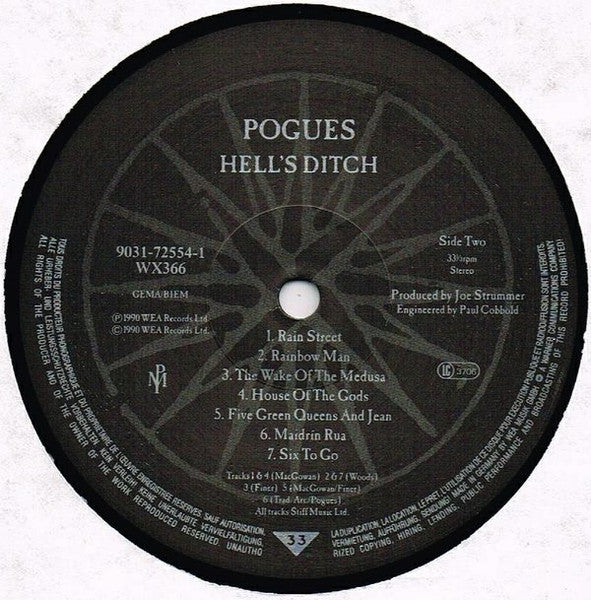 The Pogues – Hell's Ditch LP vinyl record, image 4 of 7
