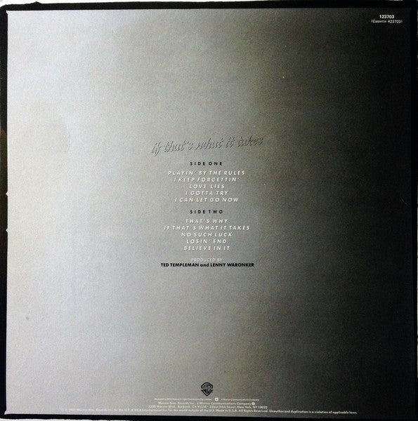 Michael McDonald – If That's What It Takes LP vinyl record, image 3 of 8