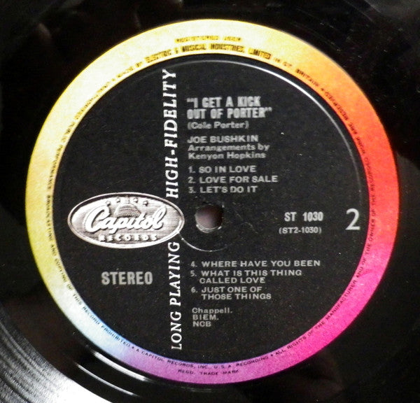 Joe Bushkin – I Get A Kick Out Of Porter LP vinyl record, image 4 of 4