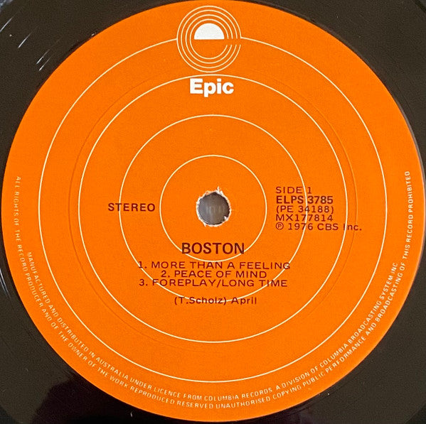 Boston – Boston LP vinyl record, image 5 of 6