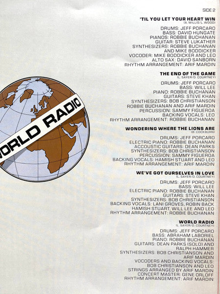 Leo Sayer – World Radio LP vinyl record, image 5 of 7