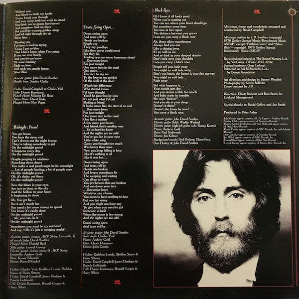 John David Souther – Black Rose LP vinyl record, image 3 of 6