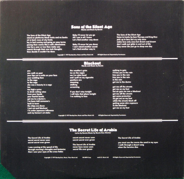 David Bowie – "Heroes" LP vinyl record, image 6 of 6