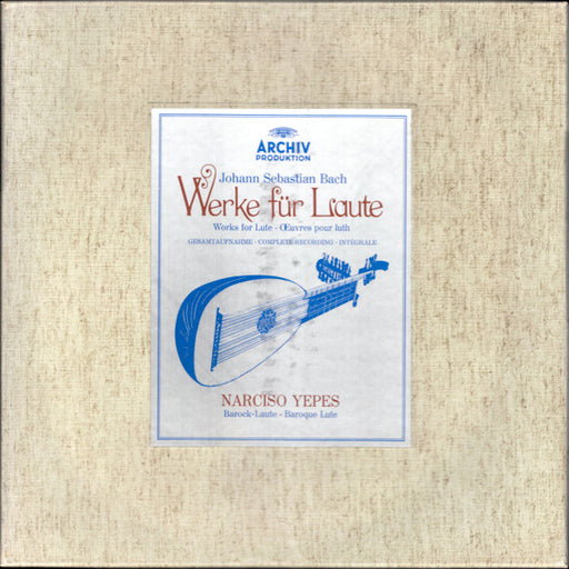 Johann Sebastian Bach, Narciso Yepes – Werke Für Laute = Works for Lute = Œuvres Pour Luth (Gesamtaufnahme = Complete Recordings = Intégrale) (2xLP) LP vinyl record, image 1 of 9