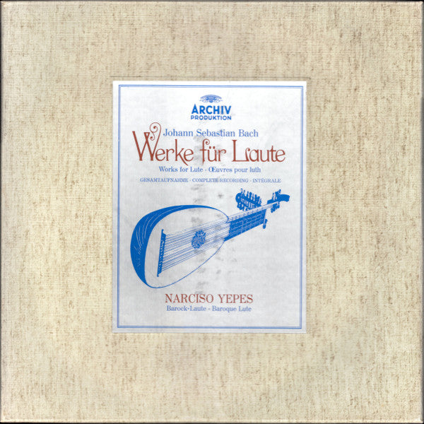 Johann Sebastian Bach, Narciso Yepes – Werke Für Laute = Works for Lute = Œuvres Pour Luth (Gesamtaufnahme = Complete Recordings = Intégrale) (2xLP) LP vinyl record, image 1 of 9