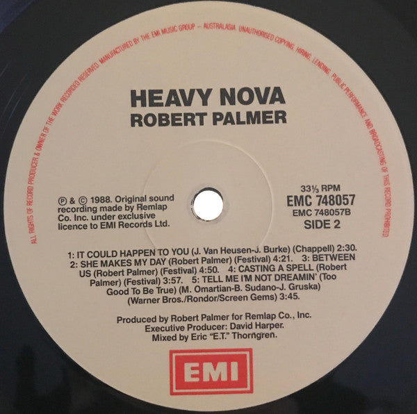 Robert Palmer – Heavy Nova LP vinyl record, image 4 of 6