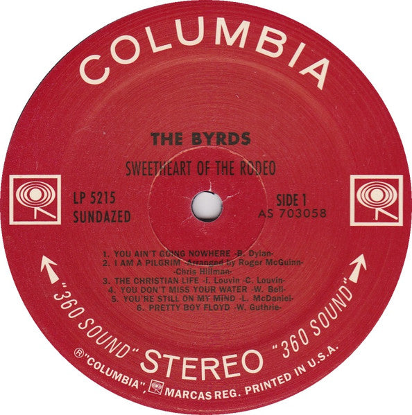The Byrds – Sweetheart Of The Rodeo LP vinyl record, image 3 of 4