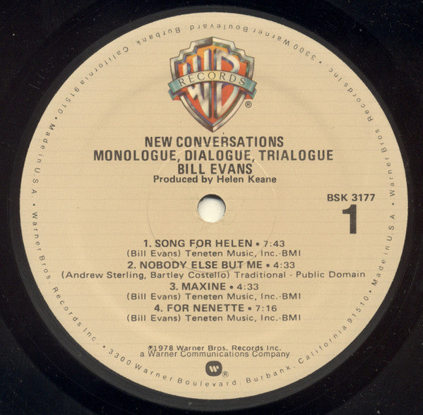 Bill Evans – New Conversations LP vinyl record, image 3 of 6