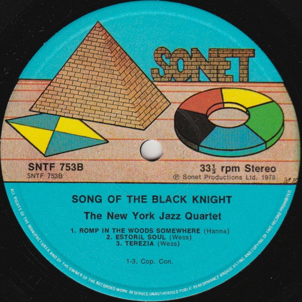 New York Jazz Quartet – Song Of The Black Knight LP vinyl record, image 4 of 4