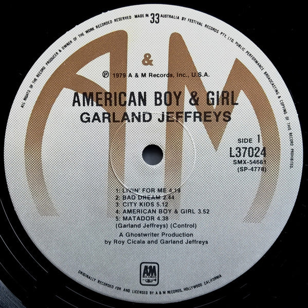 Garland Jeffreys – American Boy & Girl LP vinyl record, image 5 of 6