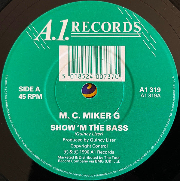 MC Miker G – Show 'M The Bass 7" vinyl record, image 3 of 4