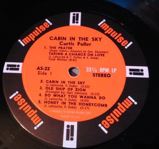 Curtis Fuller – Cabin In The Sky LP vinyl record, image 2 of 3