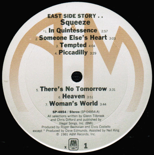 Squeeze – East Side Story LP vinyl record, image 3 of 4