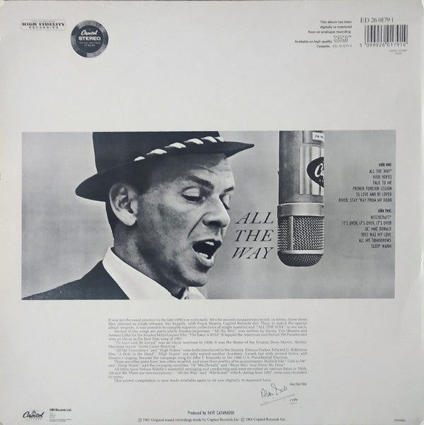 Frank Sinatra – All The Way LP vinyl record, image 2 of 4