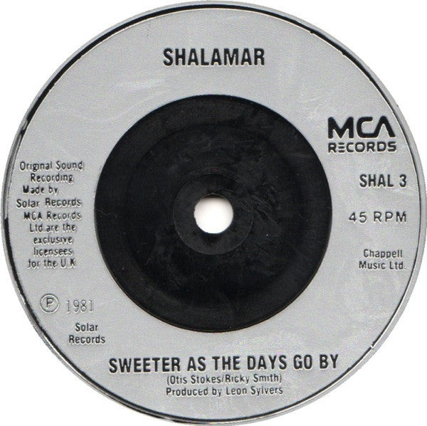 Shalamar – A Night To Remember 7" vinyl record, image 4 of 4