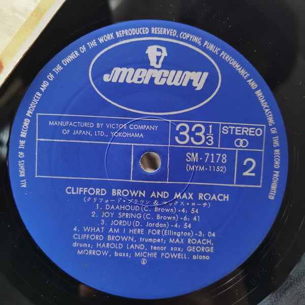 Clifford Brown And Max Roach – Clifford Brown And Max Roach LP vinyl record, image 4 of 4
