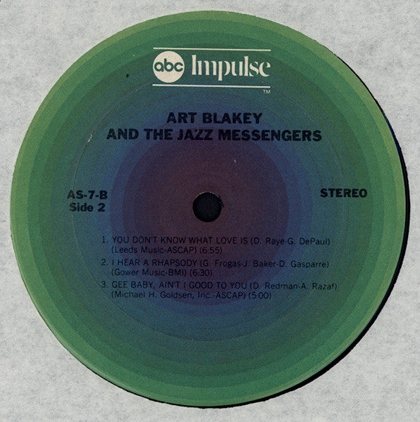 Art Blakey & The Jazz Messengers – Art Blakey! Jazz Messengers! LP vinyl record, image 6 of 6