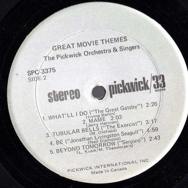 Pickwick Orchestra & Singers – Great Movie Themes! LP vinyl record, image 4 of 4