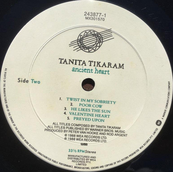 Tanita Tikaram – Ancient Heart LP vinyl record, image 4 of 6