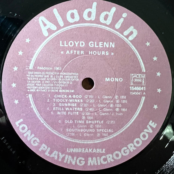 Lloyd Glenn – After Hours LP vinyl record, image 3 of 6