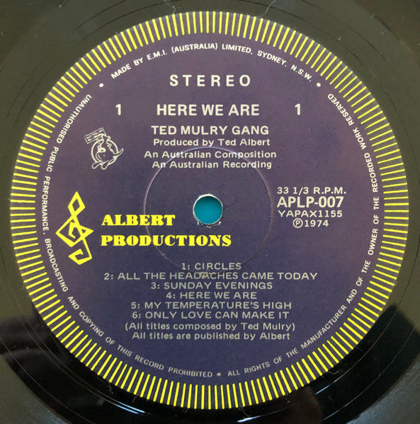 Ted Mulry Gang – Here We Are LP vinyl record, image 8 of 9