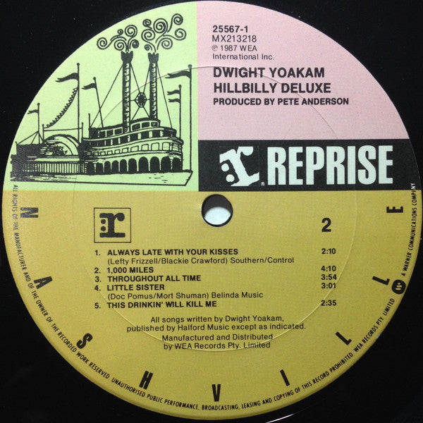 Dwight Yoakam – Hillbilly DeLuxe LP vinyl record, image 6 of 6