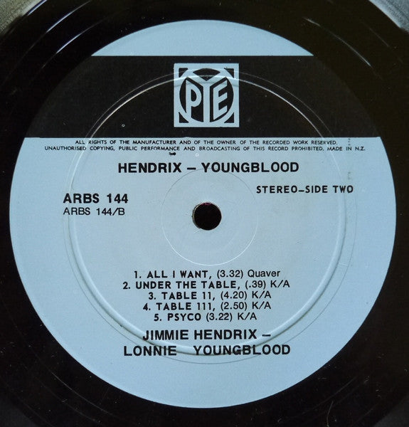 Jimi Hendrix, Lonnie Youngblood – Hendrix - Youngblood LP vinyl record, image 3 of 4