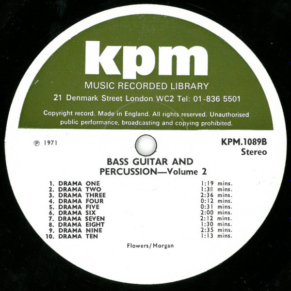 Herbie Flowers, Barry Morgan – Bass Guitar And Percussion - Volume 2 LP vinyl record, image 4 of 4