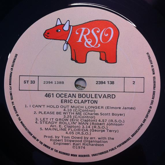 Eric Clapton – 461 Ocean Boulevard LP vinyl record, image 6 of 6