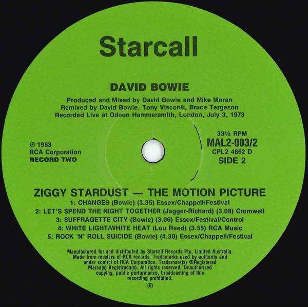 David Bowie – Ziggy Stardust - The Motion Picture (2xLP) LP vinyl record, image 7 of 7