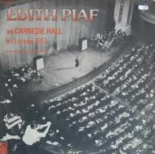 Edith Piaf – Edith Piaf At Carnegie Hall 13th January 1957 (2xLP) LP vinyl record