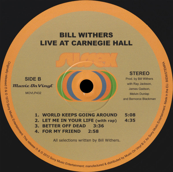 Bill Withers – Bill Withers Live At Carnegie Hall (2xLP) LP vinyl record, image 6 of 8