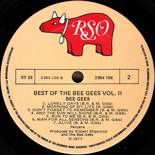Bee Gees – Best Of Bee Gees Vol. 2 LP vinyl record, image 4 of 4