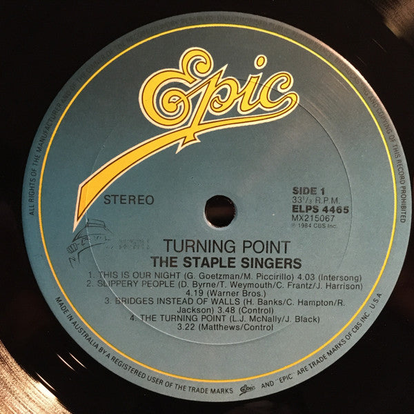 The Staple Singers – Turning Point LP vinyl record, image 3 of 4