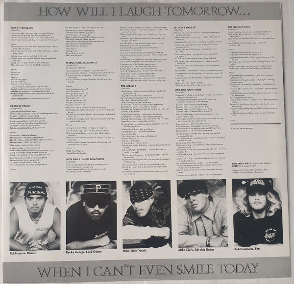 Suicidal Tendencies – How Will I Laugh Tomorrow, When I Can't Even Smile Today LP vinyl record, image 6 of 6