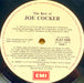 Joe Cocker – The Best Of Joe Cocker LP vinyl record, image 4 of 5