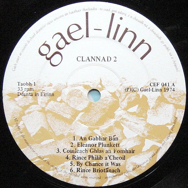 Clannad – Clannad 2 LP vinyl record, image 3 of 4