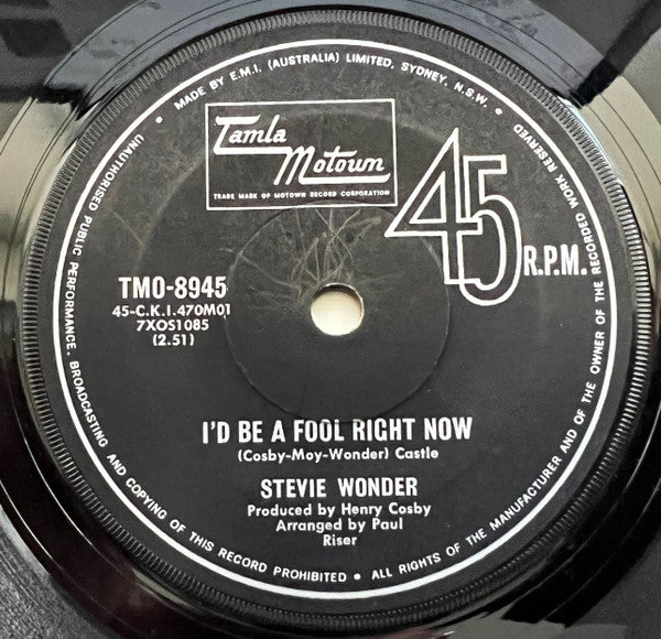 Stevie Wonder – Yester-Me, Yester-You, Yesterday 7" vinyl record, image 2 of 2