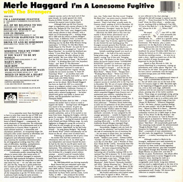 Merle Haggard, The Strangers – I'm A Lonesome Fugitive LP vinyl record, image 2 of 6