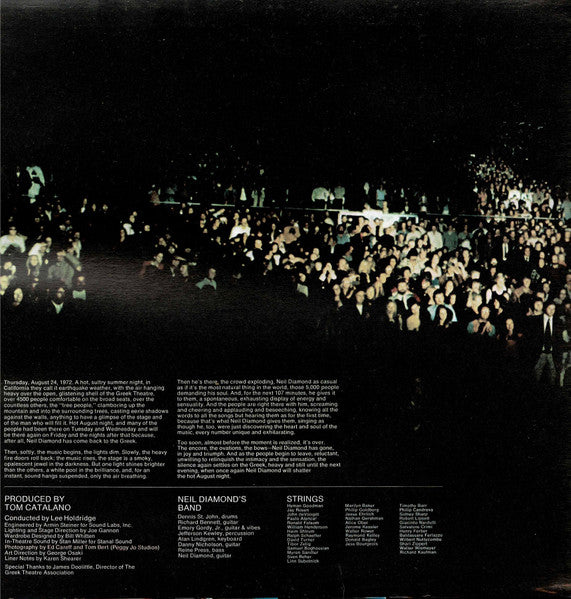 Neil Diamond – Hot August Night (2xLP) LP vinyl record, image 2 of 8
