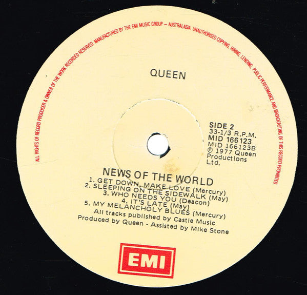 Queen – News Of The World LP vinyl record, image 4 of 4