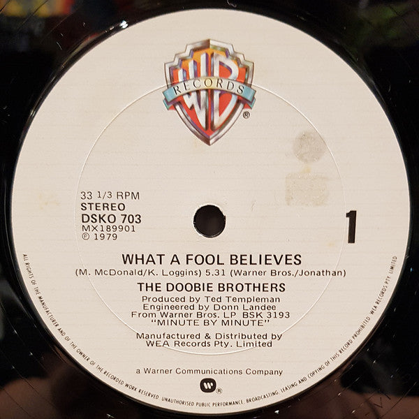 The Doobie Brothers – What A Fool Believes 12" vinyl record, image 3 of 4