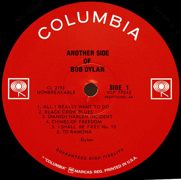 Bob Dylan – Another Side Of Bob Dylan LP vinyl record, image 4 of 5