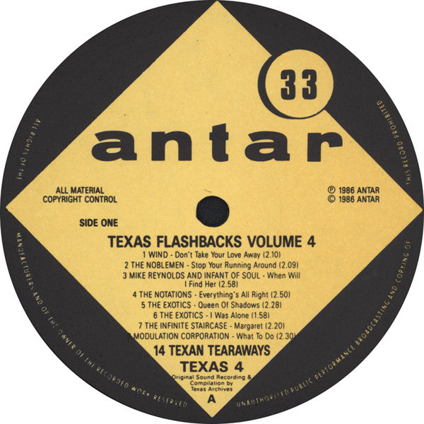 Various – Texas Flashbacks Volume 4 LP vinyl record, image 3 of 4