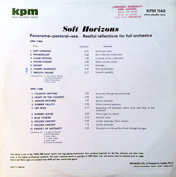 Various – Soft Horizons LP vinyl record, image 2 of 4