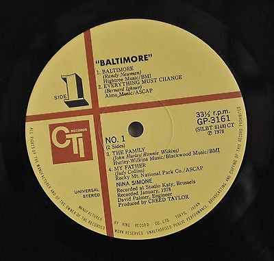 Nina Simone – Baltimore LP vinyl record, image 3 of 6