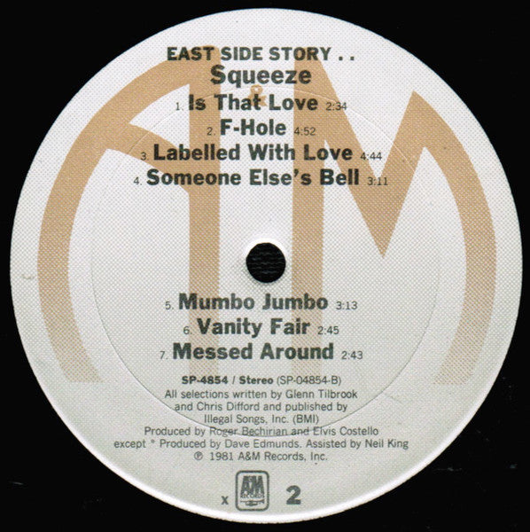 Squeeze – East Side Story LP vinyl record, image 4 of 4