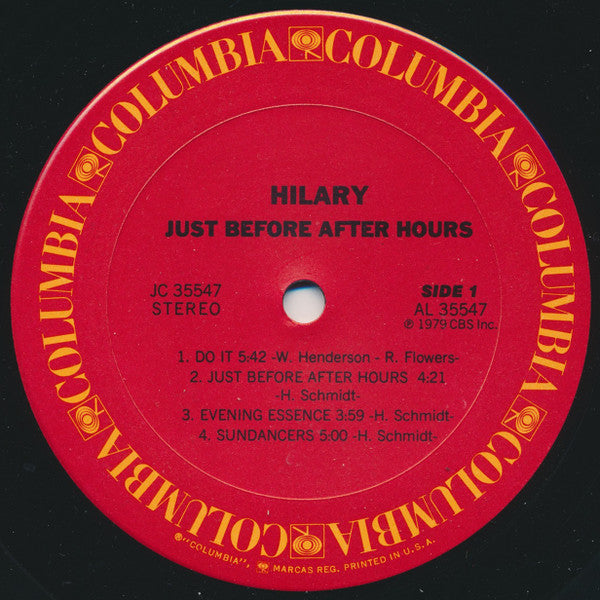 Hilary Schmidt – Just Before After Hours LP vinyl record, image 2 of 3
