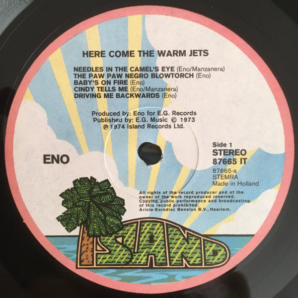 Brian Eno – Here Come The Warm Jets LP vinyl record, image 3 of 6