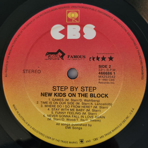 New Kids On The Block – Step By Step LP vinyl record, image 4 of 6